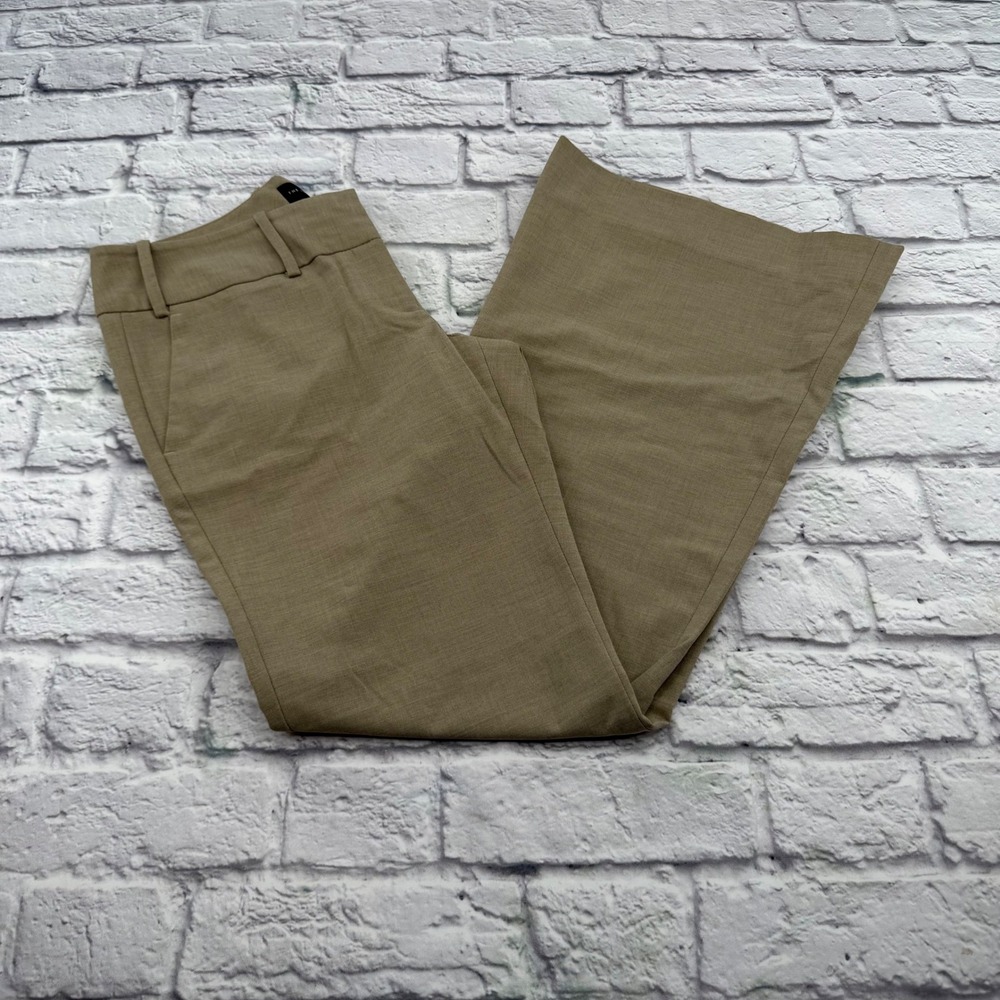 The Limited Drew Fit Wide Leg Trouser Pants Beige Office Career